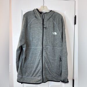 The North Face Heather Grey Hooded Full-Zip Jacket